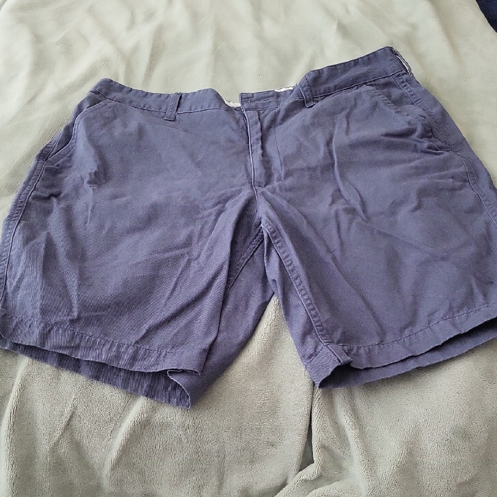 St. John Collection Navy Flat Front Shorts